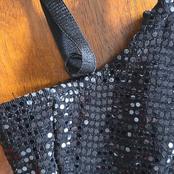 Bebe Black Sequin Bodycon Slip Maxi Dress Gown Size Small - Picture 12 of 12